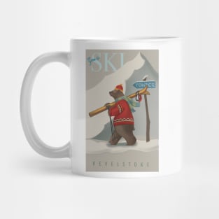 Ski bear illustration Mug